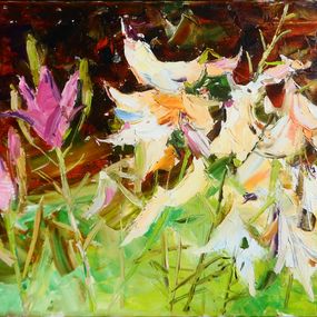 Gemälde, Lilies flowers, Yehor Dulin
