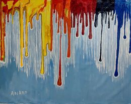 Gemälde, Rain in colors, Anand Manchiraju