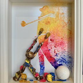 Painting, Serie golf 2, Bernard Saint-Maxent