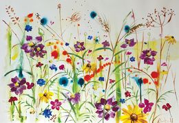 Painting, Fiesta in the fields, Rachael Dalzell