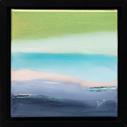 Pintura, Espoir 2 - série Paysage abstrait des bords de Loire, Brigitte Bibard-Guillon