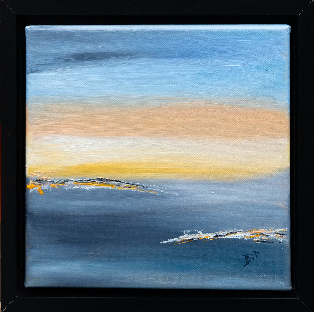 Brigitte Bibard-Guillon, Quiétude 5 - Paysage marin abstrait Brigitte Bibard-Guillon, Quiétude 5 - Paysage marin abstrait