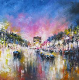 Painting, Les Champs Elysées Paris, Phil