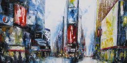Painting, Au pied de Times Square NY, Phil