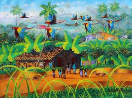 Gemälde, Le vol des perroquets, Raimundo Bida