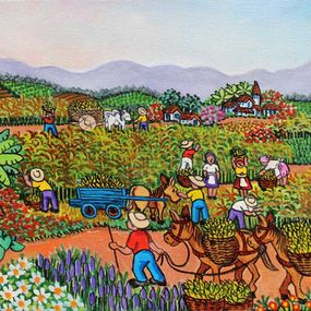 Gemälde, Le champs de maïs, Lucia Buccini