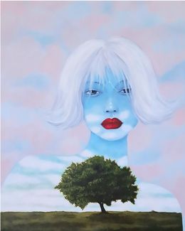 Painting, Green heart, Mary Noga