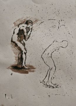 Print, Figures in grief (print), Ohad Ben-Ayala