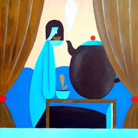Gemälde, Morning chai, Nikita Plushedelica