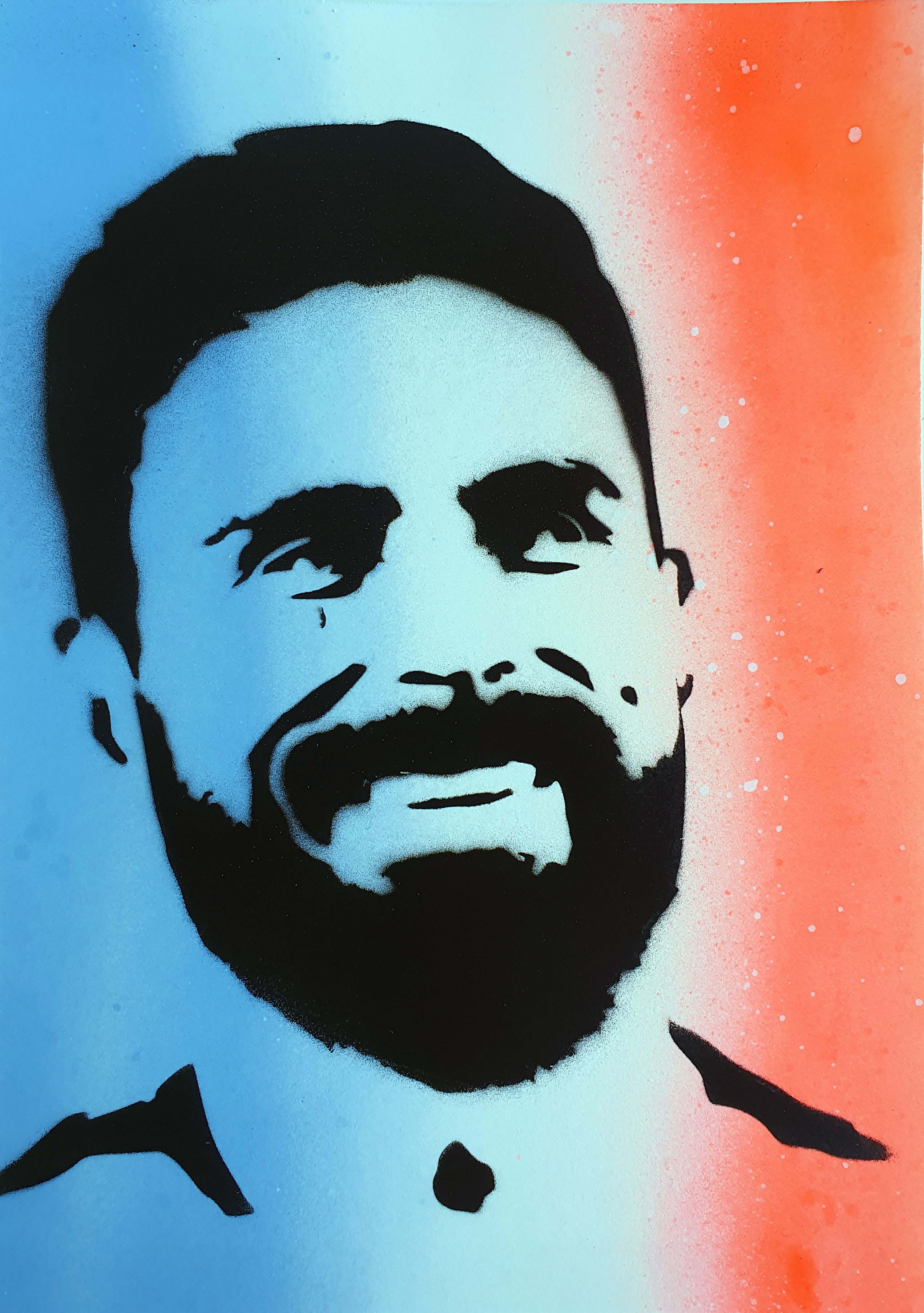 Spaco, Olivier Giroud pochoir Spaco, Olivier Giroud pochoir