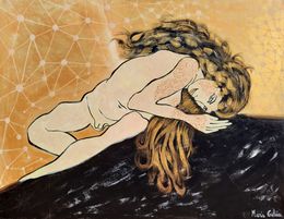Painting, Desnuda en la roca, María Galán