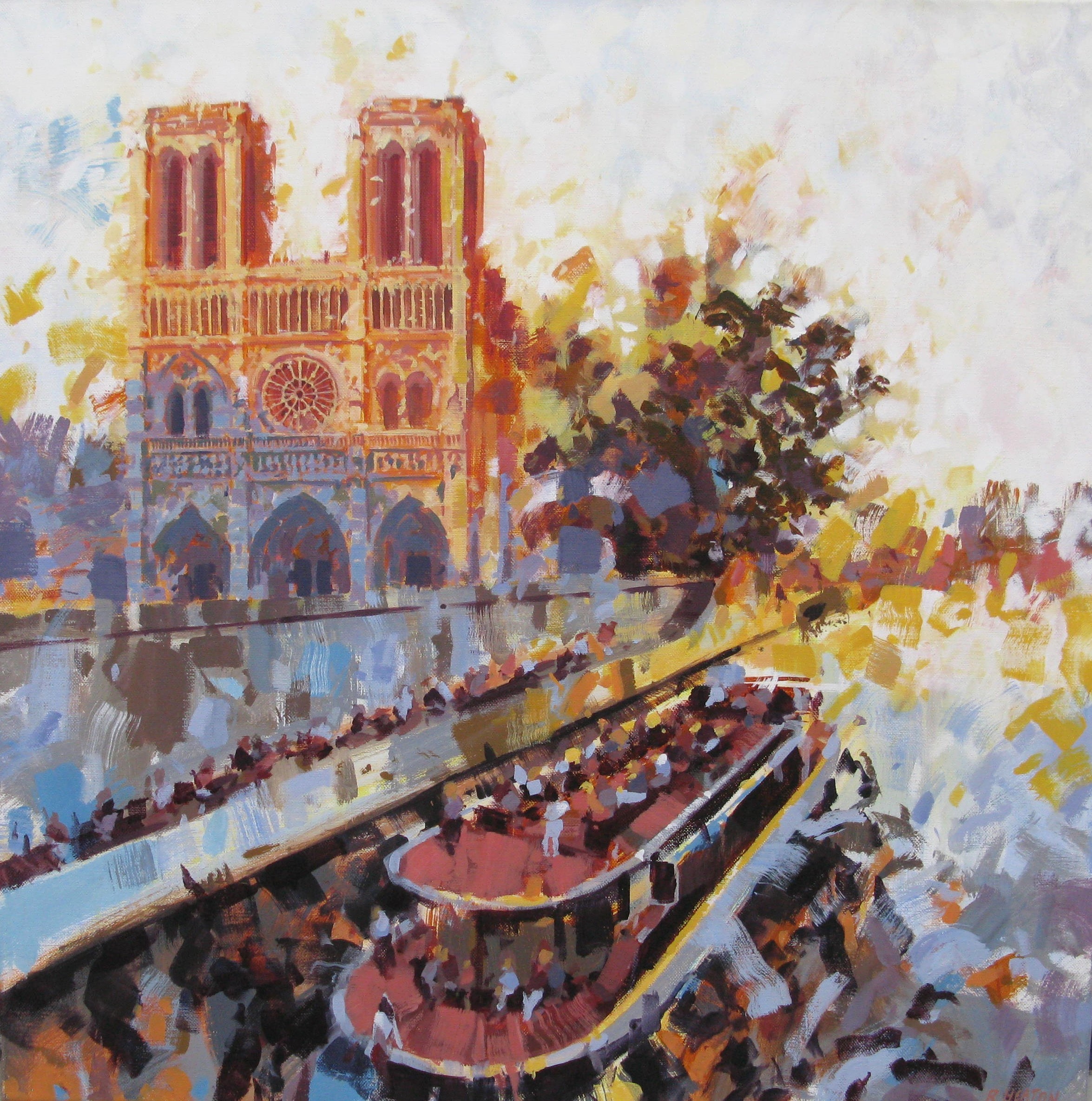 Rudyard Heaton, Notre-Dame et bateau mouche Rudyard Heaton, Notre-Dame et bateau mouche