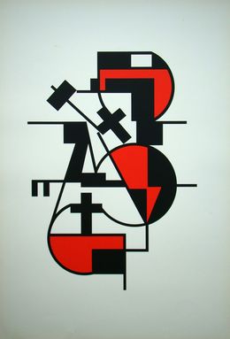 Drucke, Composition 1921 / 71, Erich Buchholz