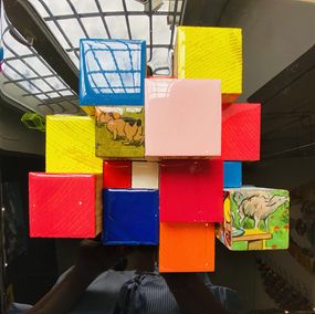 Painting, Cubes, Cathie Berthon