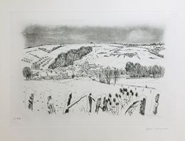 Print, Cheyrac sous la neige, André Jacquemin