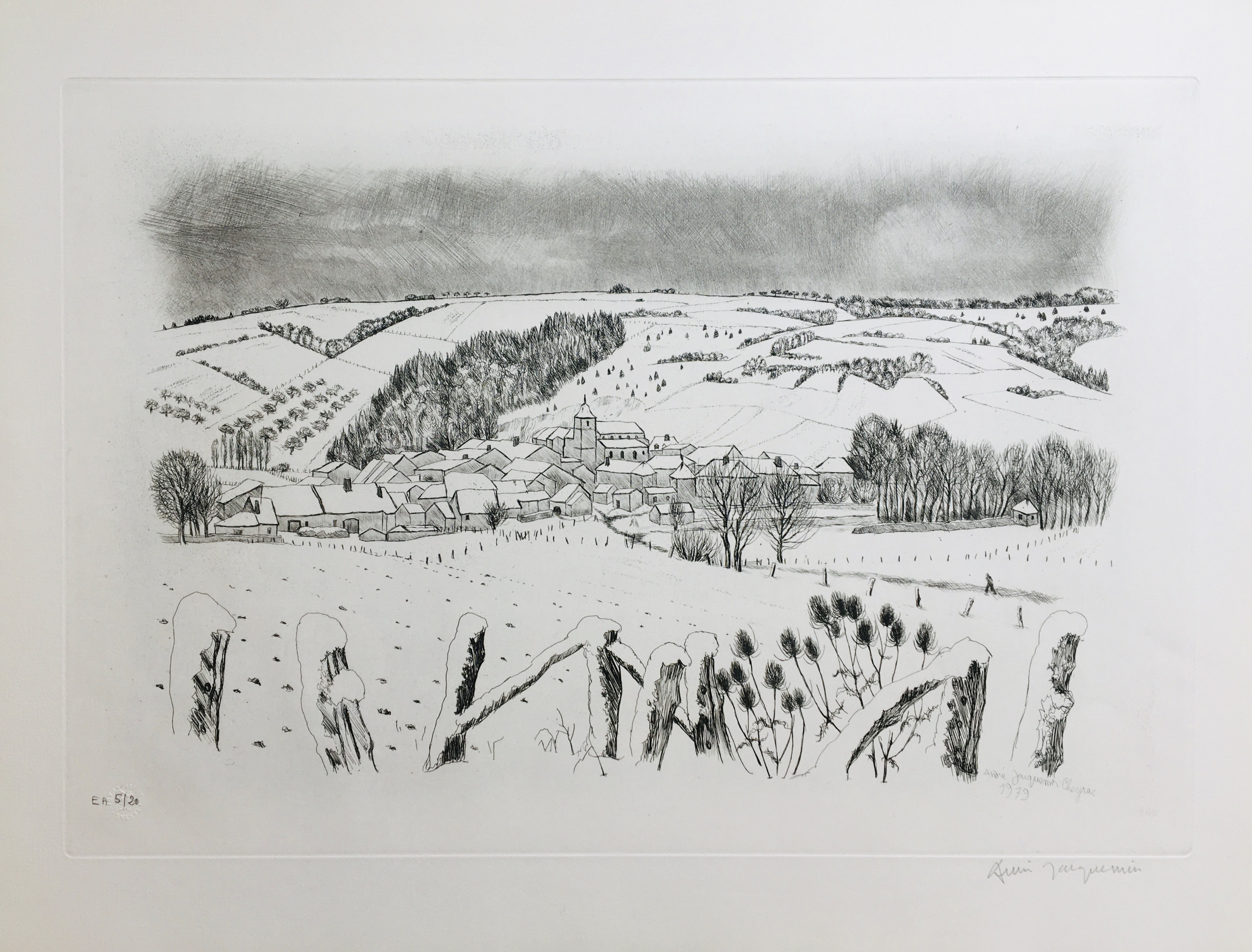 André Jacquemin, Cheyrac sous la neige André Jacquemin, Cheyrac sous la neige
