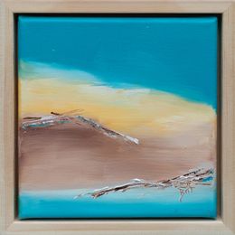 Painting, Oasis 4 - Paysage abstrait, Brigitte Bibard-Guillon