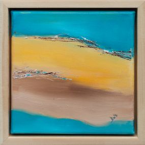 Pintura, Oasis 3 - Paysage abstrait - sable et désert, Brigitte Bibard-Guillon