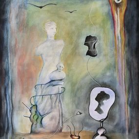 Gemälde, Venus de Milo is surprised and frustrated by discovering mimeomia in herself, Vladimir Kolosov