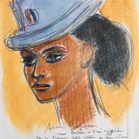 Fine Art Drawings, Hôtesse de l'air égyptienne, André Jacquemin