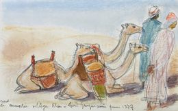 Dibujo, Vers la mausolée d'Aga Khan, André Jacquemin