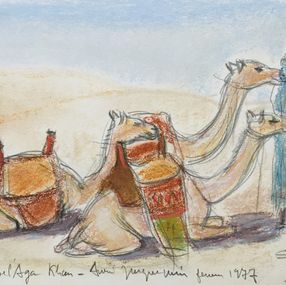 Zeichnungen, Vers la mausolée d'Aga Khan, André Jacquemin