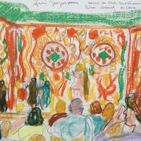 Zeichnungen, Soirée au Club Méditerranée, Palais Mawal, Le Caire, André Jacquemin