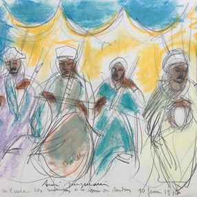 Zeichnungen, Les musiciens, Le Caire, André Jacquemin