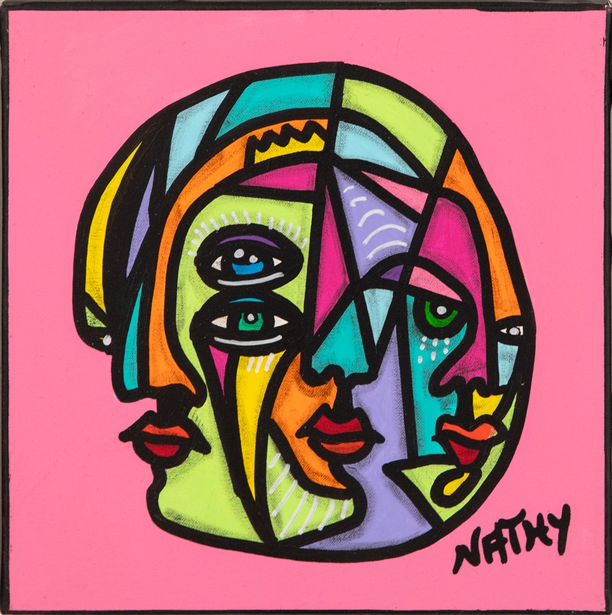Nathalie Paccalet dite Nathy, Trinité moon - Série Trinité - Portrait Pop art cubisme Nathalie Paccalet dite Nathy, Trinité moon - Série Trinité - Portrait Pop art cubisme