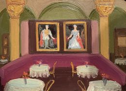 Painting, Café, Interior, Tsisia Kiladze