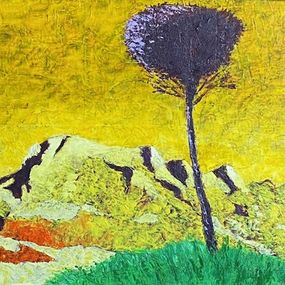 Peinture, Sainte Victoire jaune, Eric Guillory