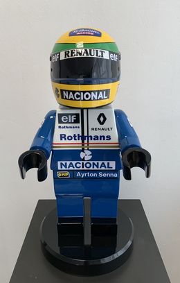 Sculpture, Ayrton Senna Williams Renault brick, Ian Philip