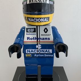 Sculpture, Ayrton Senna Williams Renault brick, Ian Philip