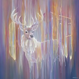 Painting, Stag Materializing, Gill Bustamante