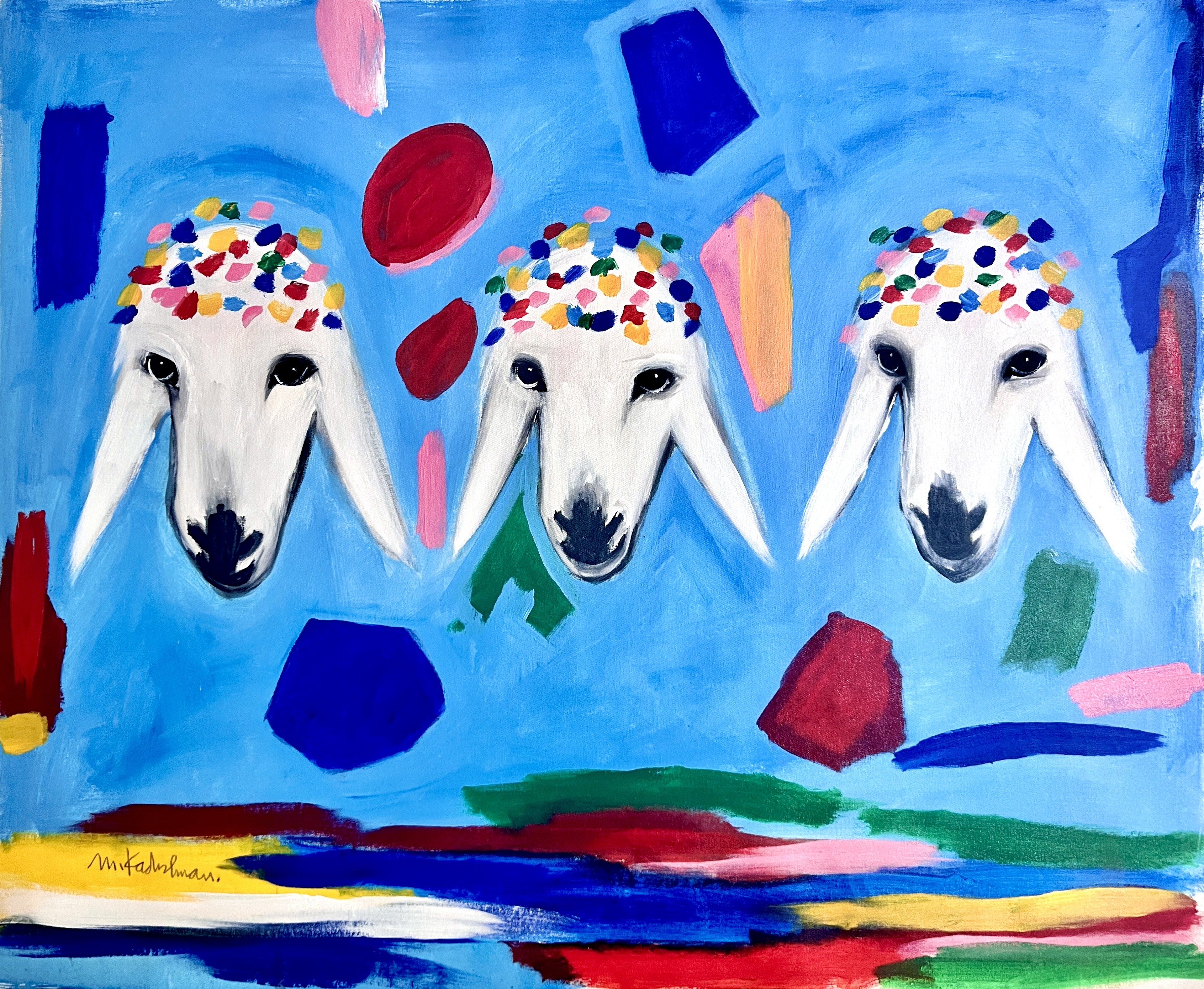 Menashe Kadishman, 3 Sheep Menashe Kadishman, 3 Sheep