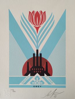 Print, Green Power Factory (Letterpress), Shepard Fairey (Obey)