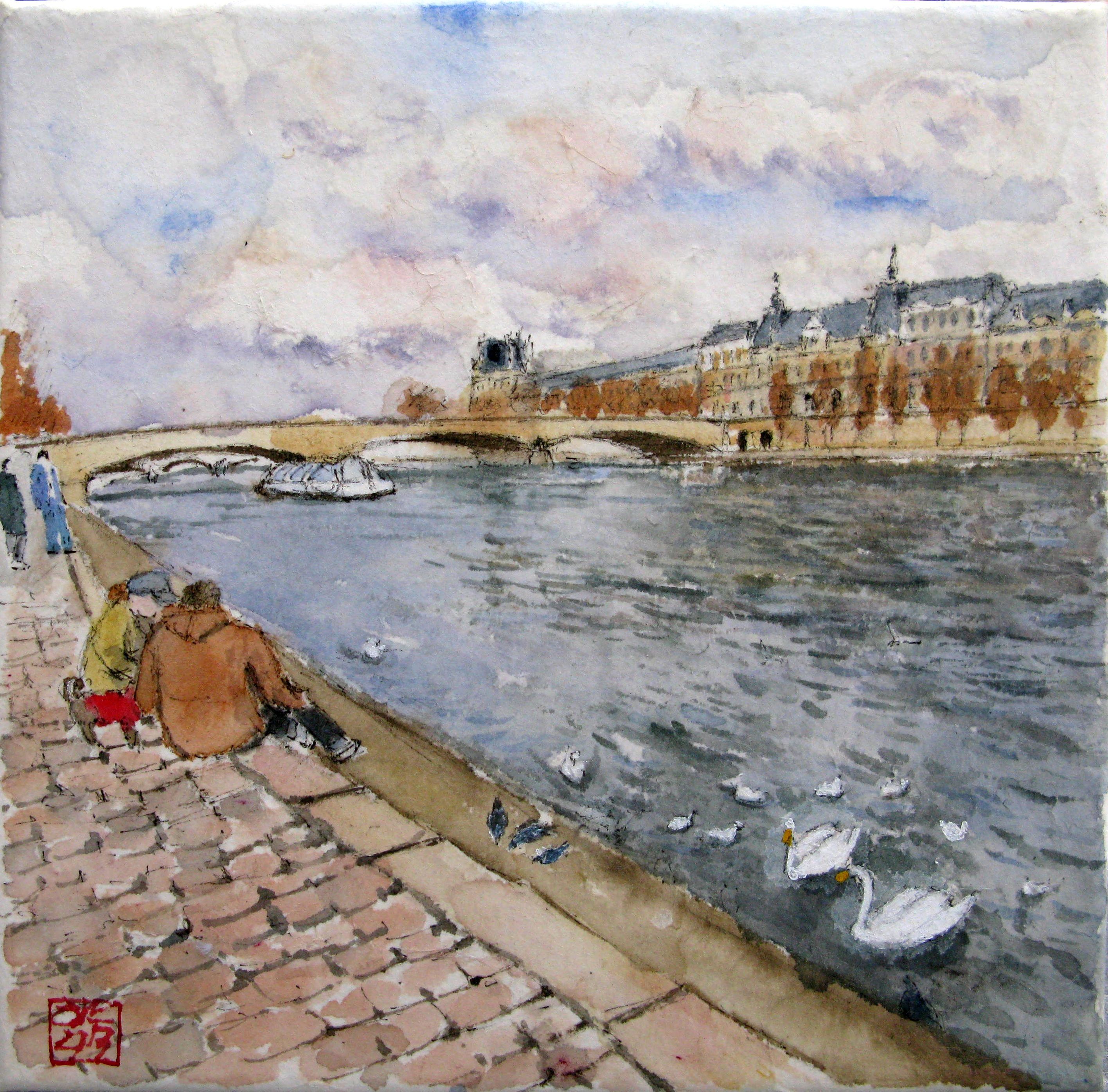 Jeong Min Lee, Les cygnes sur la Seine Jeong Min Lee, Les cygnes sur la Seine