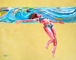 Painting, Swimming in the Sea, Trayko Popov