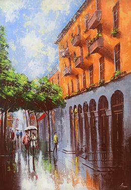 Painting, Rain-Kissed Streets, Aram Movsisyan