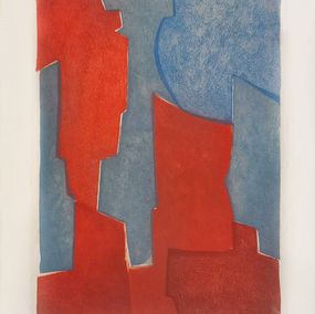 Print, Red and blue composition XX, Serge Poliakoff