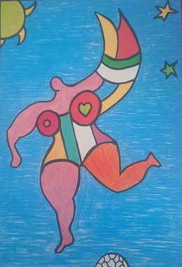 Drucke, Nana, arc en ciel, Niki de Saint Phalle