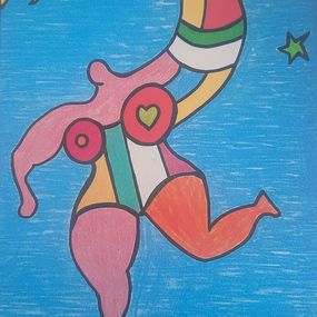Drucke, Nana, arc en ciel, Niki de Saint Phalle
