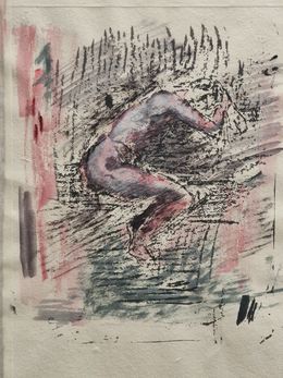 Print, Nude figure leaning forward (print) (1/5), Ohad Ben-Ayala