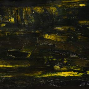 Painting, Écho lointain de la vie - Abstraction cosmique et terrestre, Marie-Claude Gallard (Marieke)