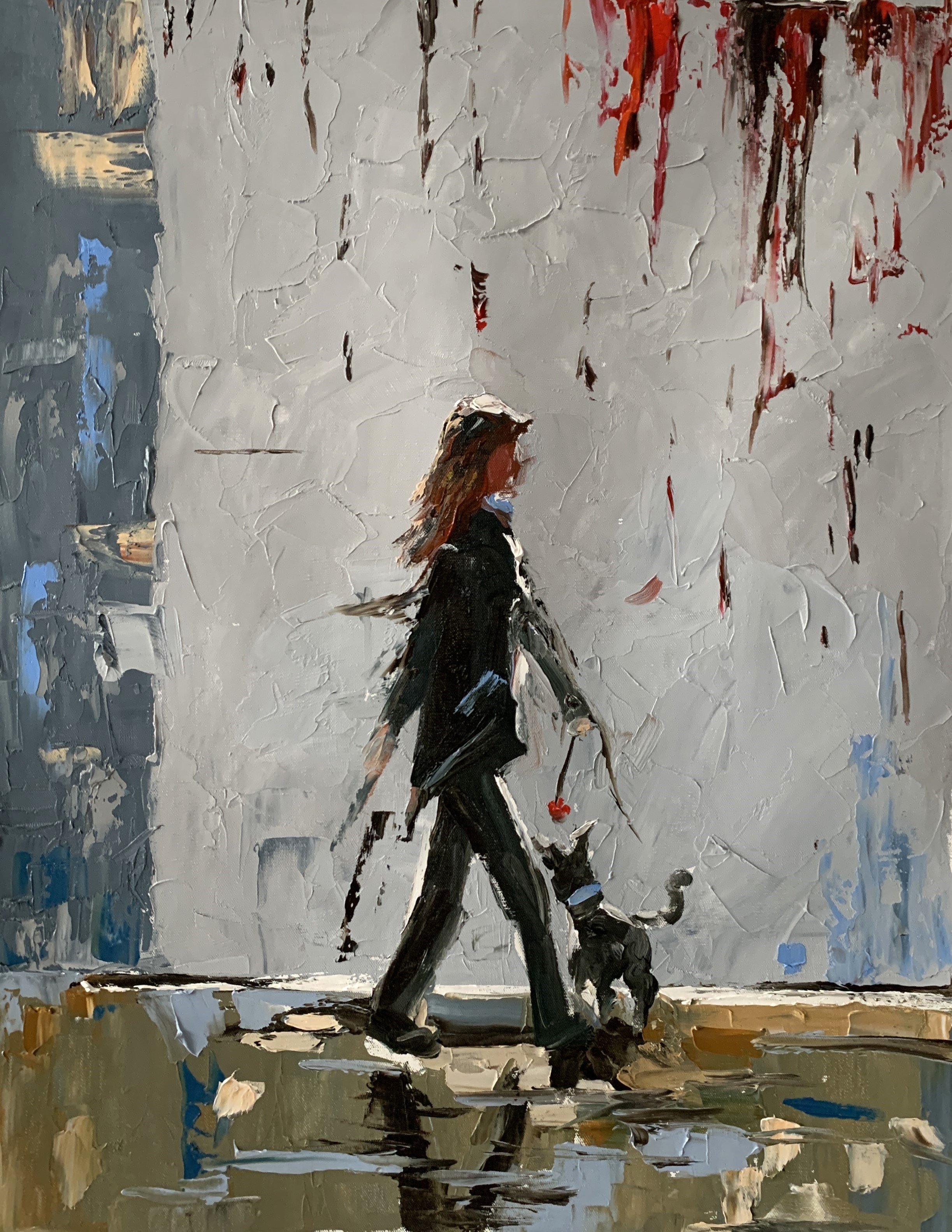 Schagen Vita, Woman with a dog. Schagen Vita, Woman with a dog.