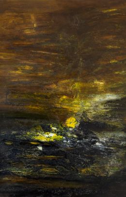 Peinture, Lueur du nouveau jour - Abstraction cosmique et terrestre, Marie-Claude Gallard (Marieke)