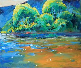 Painting, The glow of the river, Serhii Cherniakovskyi
