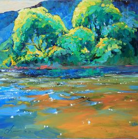 Painting, The glow of the river, Serhii Cherniakovskyi