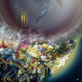 Gemälde, Exoplanet #38 (Portrait of a Pupil) (Cosmic dust), Barbara Fragogna