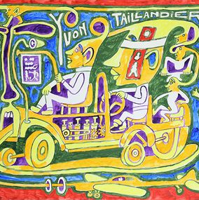 Zeichnungen, Personnage à l'automobile, Yvon Taillandier